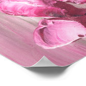 ピンクのバラの枝のポスター ポスター (角)