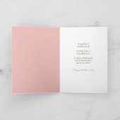 ピンクのバラの楕円形フレーム 母の日 カード (内部)