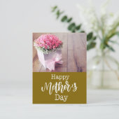 ピンクのバラの母の日のカード シーズンポストカード (スタンド正面)