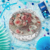 ピンクのバラの母の日の映画 ペーパープレート (パーティー)