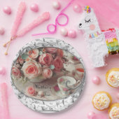 ピンクのバラの母の日の映画 ペーパープレート (パーティー)