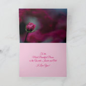 ピンクのバラの母の日グリーティングカード カード (内部)