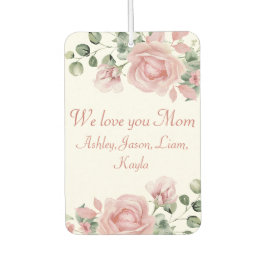 ピンクのバラの母の日 カーエアーフレッシュナー