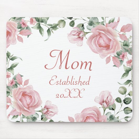 ピンクのバラの母 マウスパッド (正面)