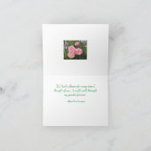 ピンクのバラの気持ち あなたを想って 折りたたみメッセージカード サンキューカード (内部)