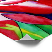 ピンクのバラの水の色のアー絵画ト ポスター (角)