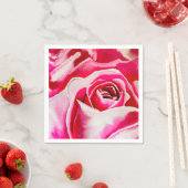 ピンクのバラの水彩画 スタンダードカクテルナプキン (インサイチュ)