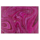 ピンクのバラの渦巻き カッティングボード (正面)