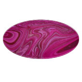 ピンクのバラの渦巻き カッティングボード (角)