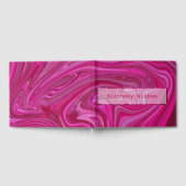 ピンクのバラの渦巻き ゲストブック (全面)