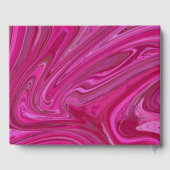 ピンクのバラの渦巻き ゲストブック (裏面)