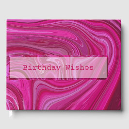 ピンクのバラの渦巻き ゲストブック