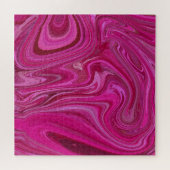 ピンクのバラの渦巻き ジグソーパズル (横)