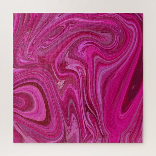 ピンクのバラの渦巻き ジグソーパズル (縦)