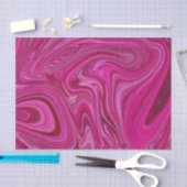 ピンクのバラの渦巻き 薄葉紙 (クラフト)