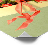 ピンクのバラの箱ブーケヴィンテージアートポスター ポスター (角)