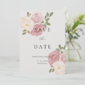 ピンクのバラの結婚式セーブ・ザ・デート セーブザデート (スタンド正面)