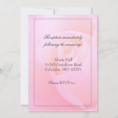 ピンクのバラの結婚式招待状 招待状 (裏面)