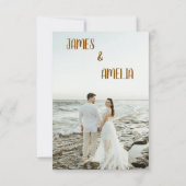 ピンクのバラの結婚式返信食事選択 出欠カード (裏面)
