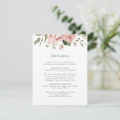 ピンクのバラの結婚式 エンクロージャーカード (スタンド正面)