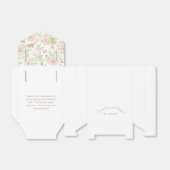 ピンクのバラの結婚式 フェイバーボックス (折り畳みなし)