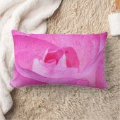 ピンクのバラの綿枕 ランバークッション (ブランケット)