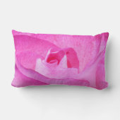 ピンクのバラの綿枕 ランバークッション (裏面)