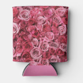 ピンクのバラの美しい房 缶クーラー (正面)