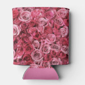 ピンクのバラの美しい房 缶クーラー (裏面)