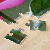 ピンクのバラの花が今もプサルム46:10に ジグソーパズル (側面)