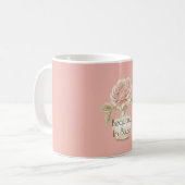 ピンクのバラの花が美しい コーヒーマグカップ (正面左)