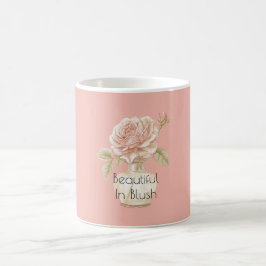 ピンクのバラの花が美しい コーヒーマグカップ