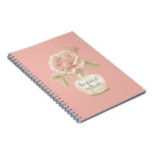ピンクのバラの花が美しい ノートブック (右側)