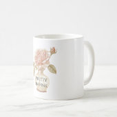 ピンクのバラの花とフラワーベース コーヒーマグカップ (正面右)