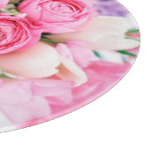 ピンクのバラの花のまな板 カッティングボード (角)