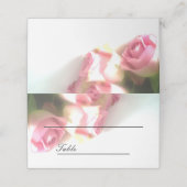ピンクのバラの花のカスタムウェディングテーブル座席表 プレイスカード (外部開封)