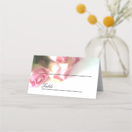 ピンクのバラの花のカスタムウェディングテーブル座席表 プレイスカード