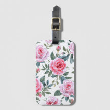 ピンクのバラの花のカントリーロアウォーターカラーパターン