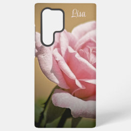 ピンクのバラの花のデザイン　Samsung カバー（カスタマイズ可能） Samsung Galaxy S22 Ultraケース