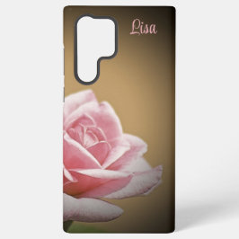 ピンクのバラの花のデザイン　Samsung カバー（カスタマイズ可能） Samsung Galaxy S22 Ultraケース