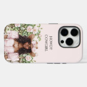 ピンクのバラの花のフェンスカウガール Case-Mate iPhoneケース (裏面 (横))