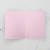 ピンクのバラの花のフローラバラカードカスタマイズ カード (内部)