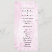 ピンクのバラの花のフローラ結婚の式プログラム プログラム (正面/裏面)