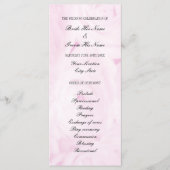 ピンクのバラの花のフローラ結婚の式プログラム プログラム (正面)