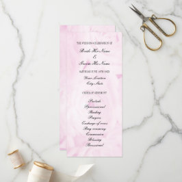 ピンクのバラの花のフローラ結婚の式プログラム プログラム