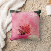 ピンクのバラの花の写真Perconalized Cusion クッション (ブランケット)
