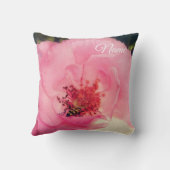 ピンクのバラの花の写真Perconalized Cusion クッション (裏面)