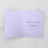 ピンクのバラの花の愛が行きわたる名言カード カード (内部)