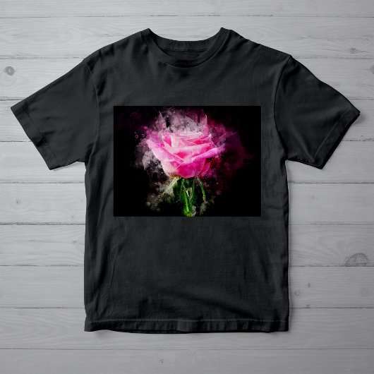 ピンクのバラの花の水色 – bb tシャツ