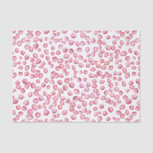 ピンクのバラの花びらのティッシュペーパー 薄葉紙 (正面)